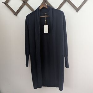 Quince Navy Mongolian Cashmere Duster